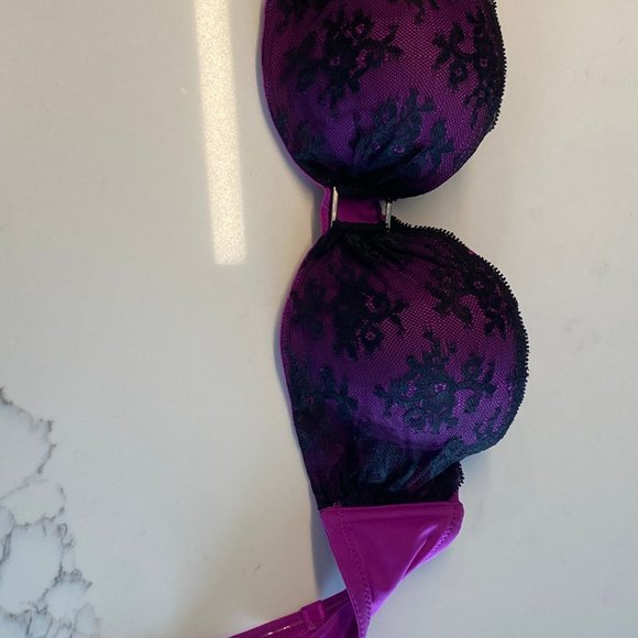 Fuschia Lace Bra 34B - Picture 7 of 8